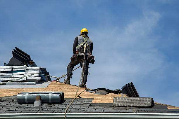 Professional Gutter Installation technician working in Oakesdale, WA